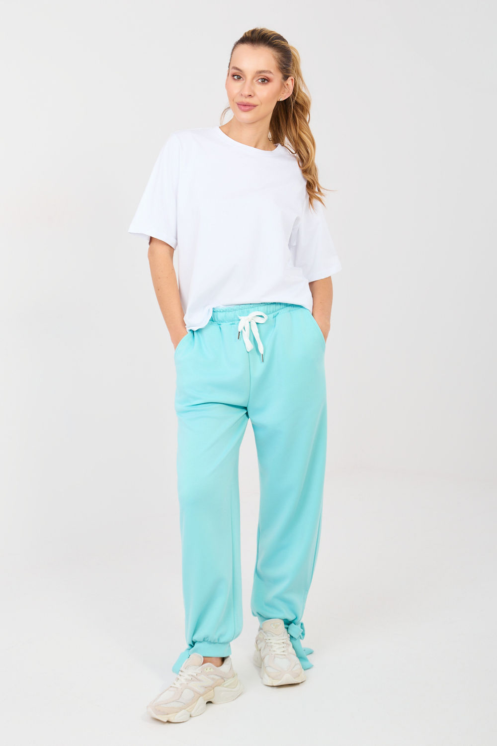 Spodnie Dresowe Model IT-SP-9987.16 Mint - Italy Moda223468 - Zielony