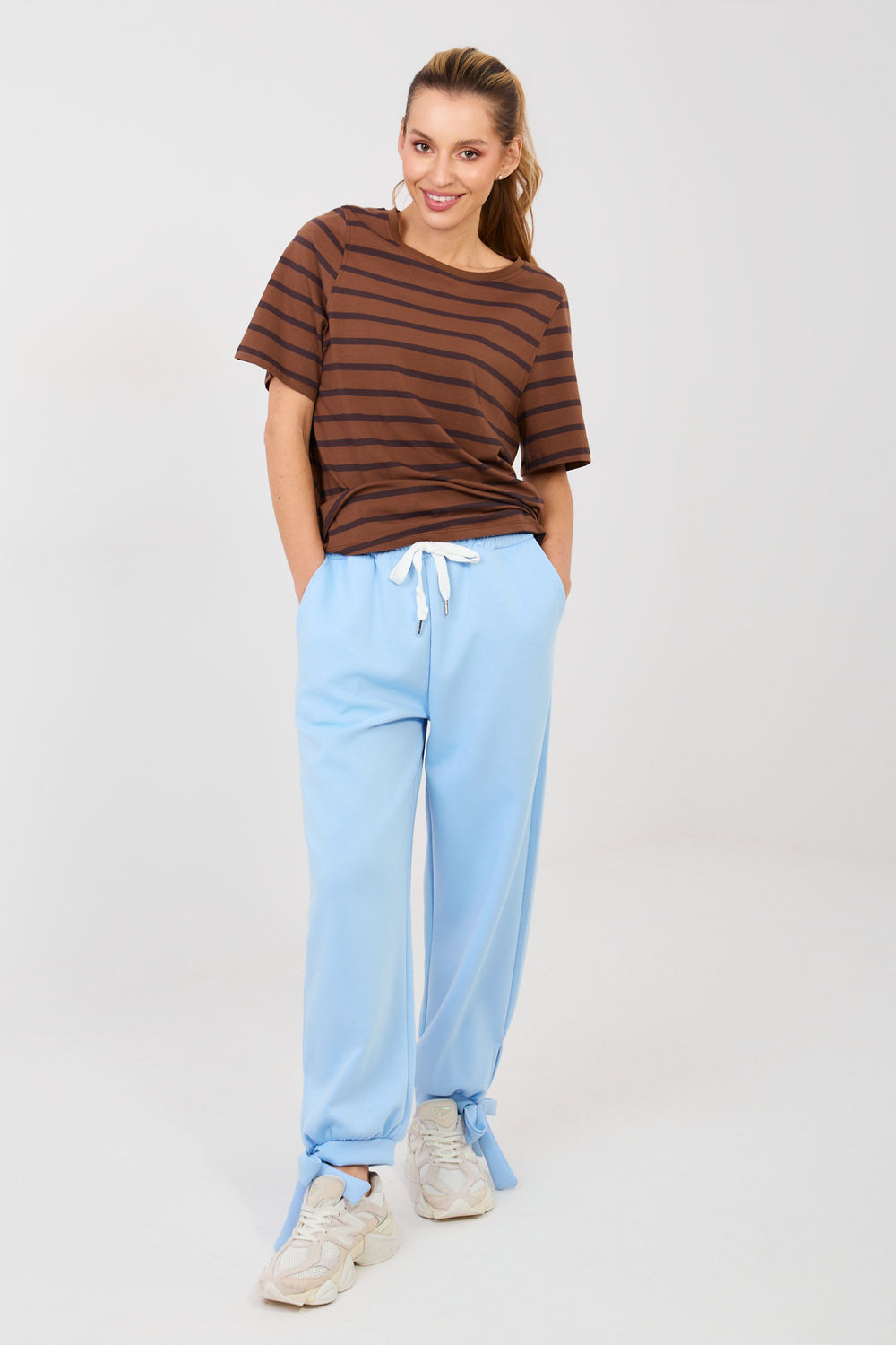 Spodnie Dresowe Model IT-SP-9987.16 Light Blue - Italy Moda223469 - Niebieski