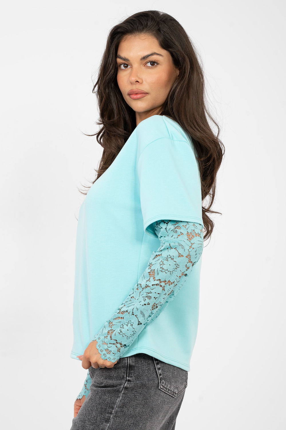 Bluzka Model IT-BZ-22128.27 Mint - Italy Moda223484 - Zielony - obrazek 4