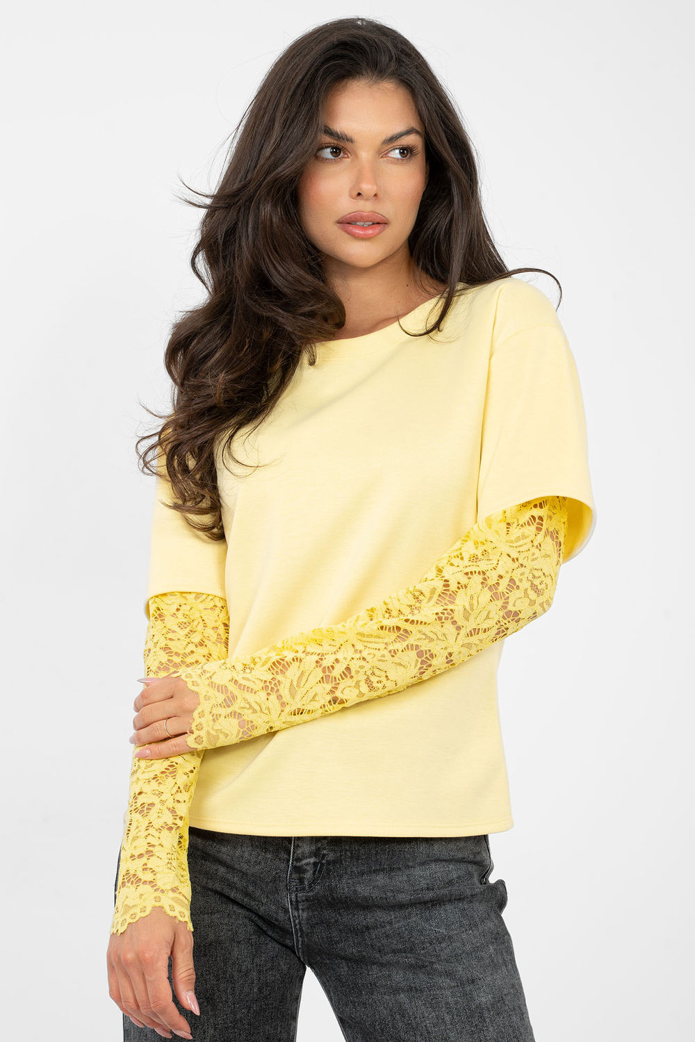 Bluzka Model IT-BZ-22128.27 Light Yellow - Italy Moda223487 - Żółty