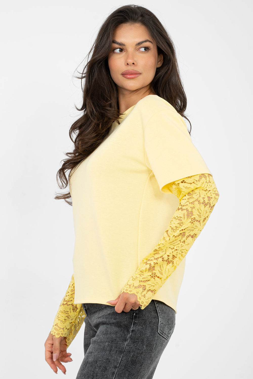 Bluzka Model IT-BZ-22128.27 Light Yellow - Italy Moda223487 - Żółty - obrazek 2