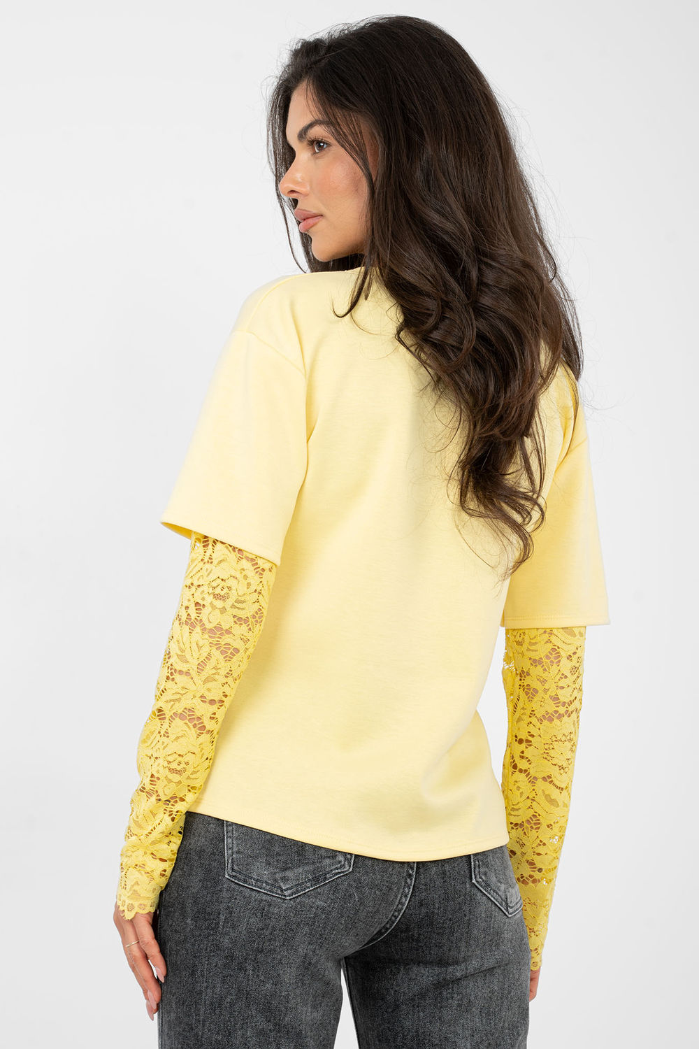 Bluzka Model IT-BZ-22128.27 Light Yellow - Italy Moda223487 - Żółty - obrazek 3