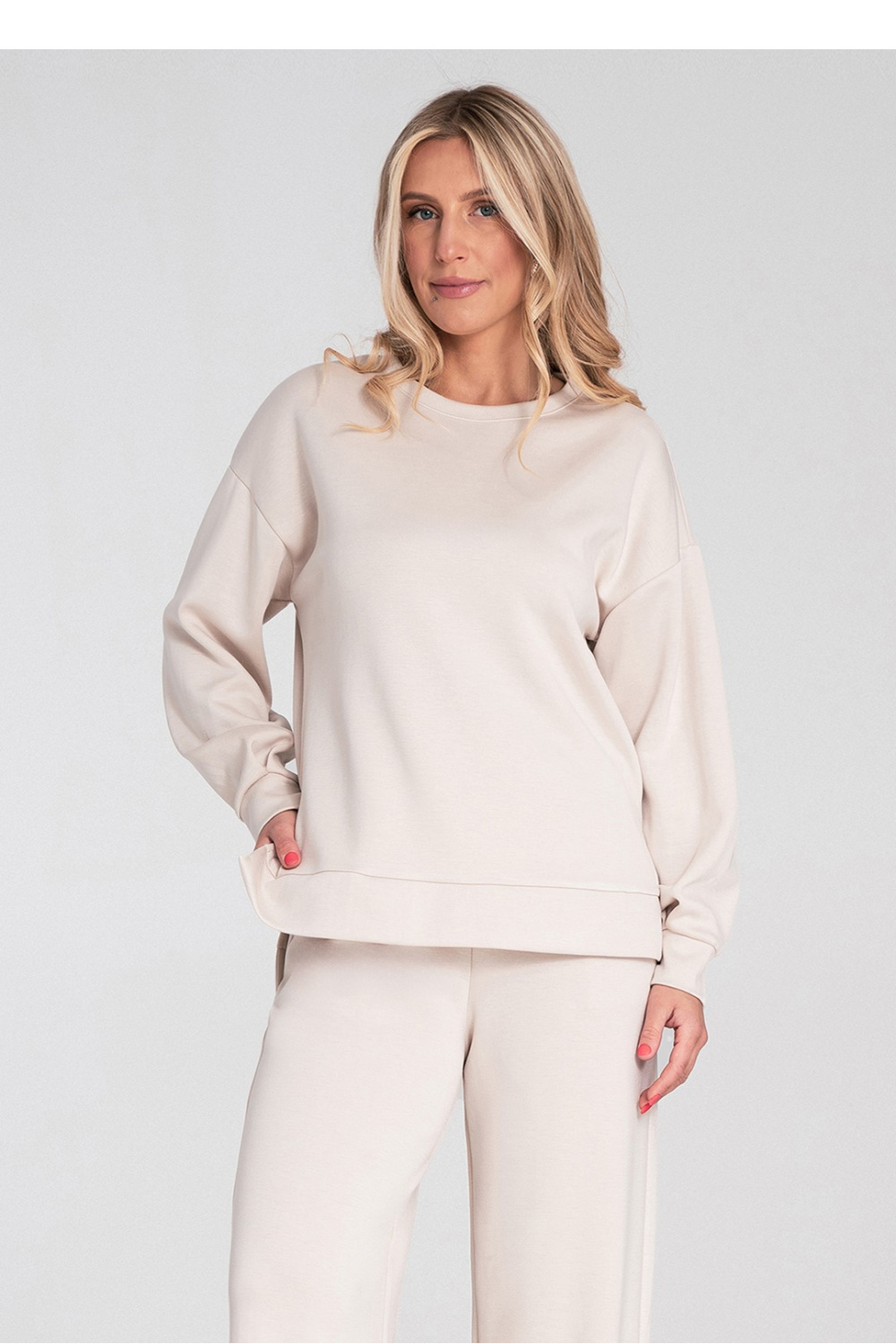Bluza Damska Model M1203 Beige - Figl223540 - Beżowy
