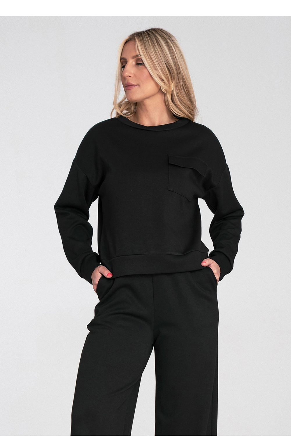 Bluza Damska Model M1202 Black - Figl223543 - Czarny - obrazek 4