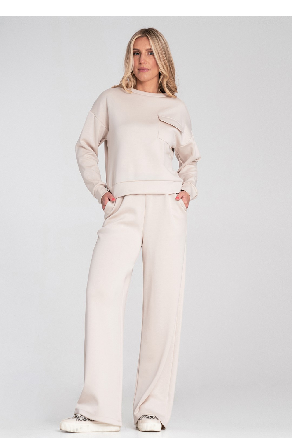 Bluza Damska Model M1202 Beige - Figl223544 - Beżowy - obrazek 2