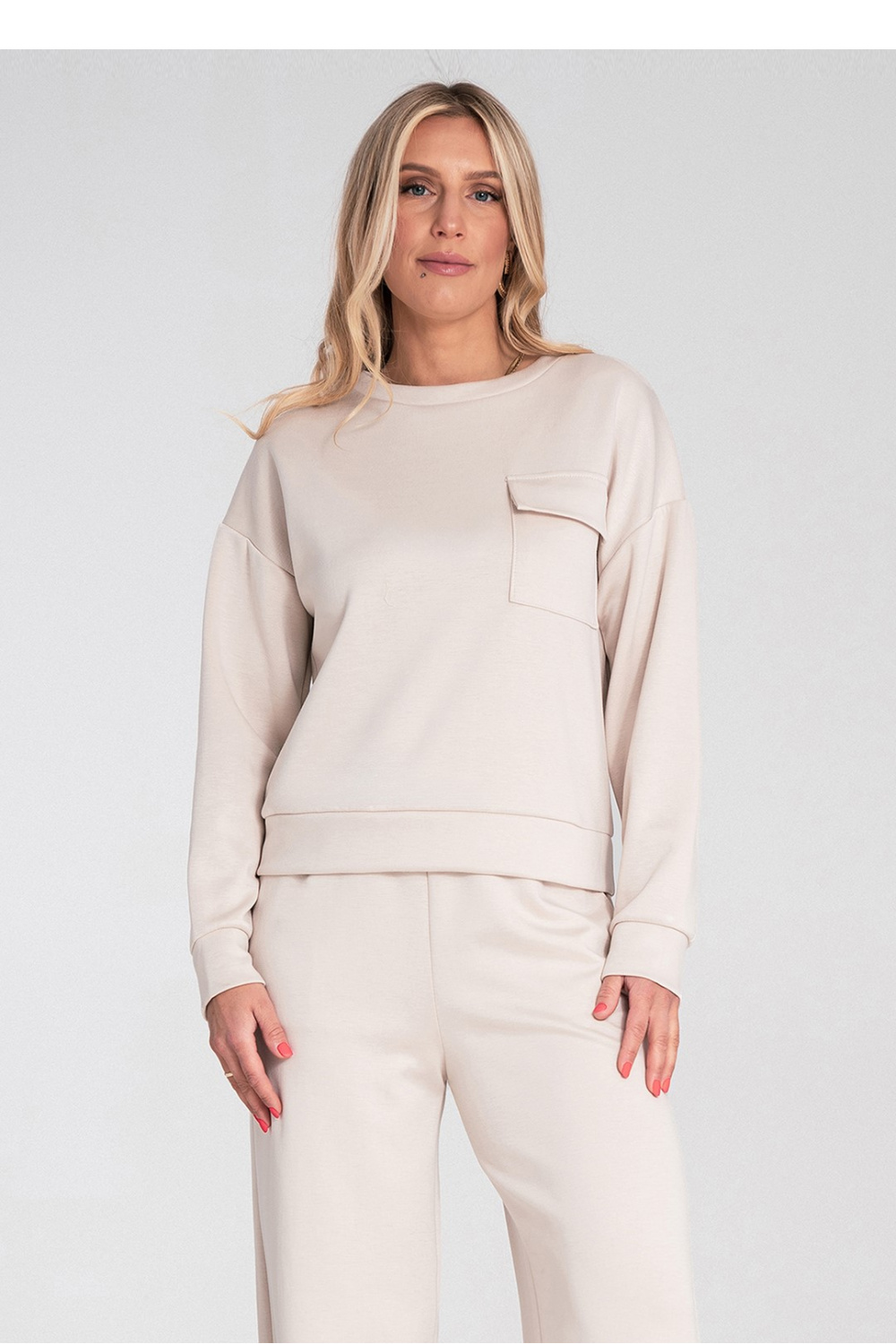 Bluza Damska Model M1202 Beige - Figl223544 - Beżowy - obrazek 4