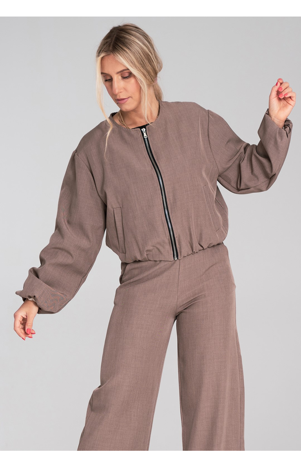 Kurtka Damska Model M1198 Brown - Figl223547 - Brązowy - obrazek 2