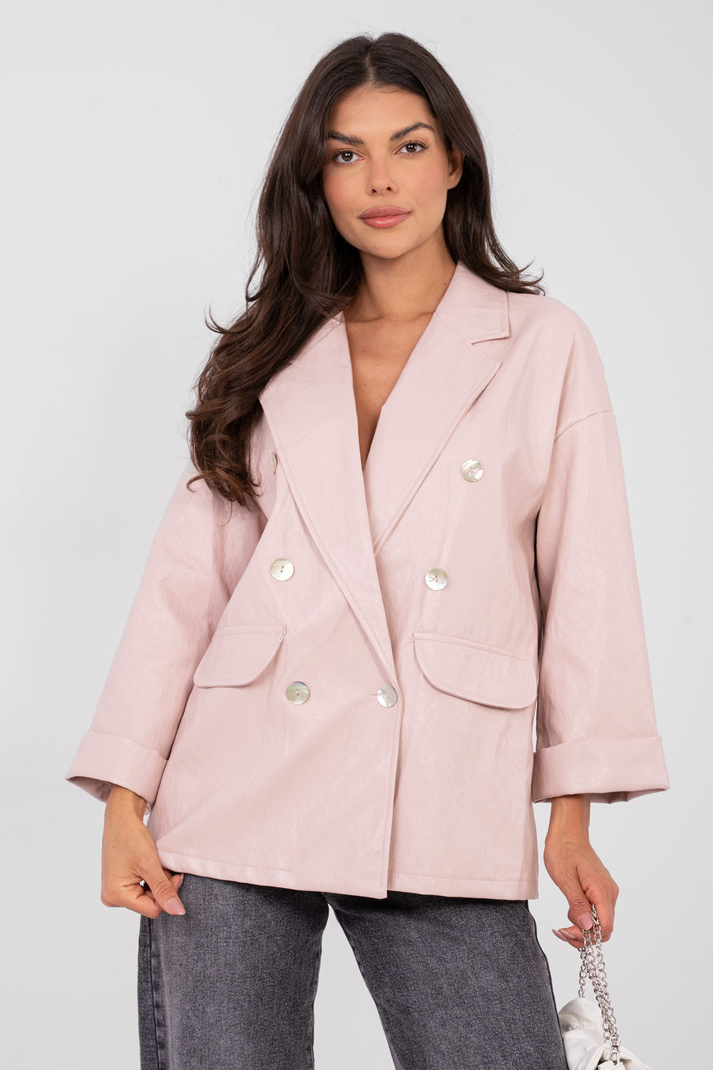 Marynarka Model IT-MA-FL10061.51 Light Pink - Rue Paris223659 - Różowy