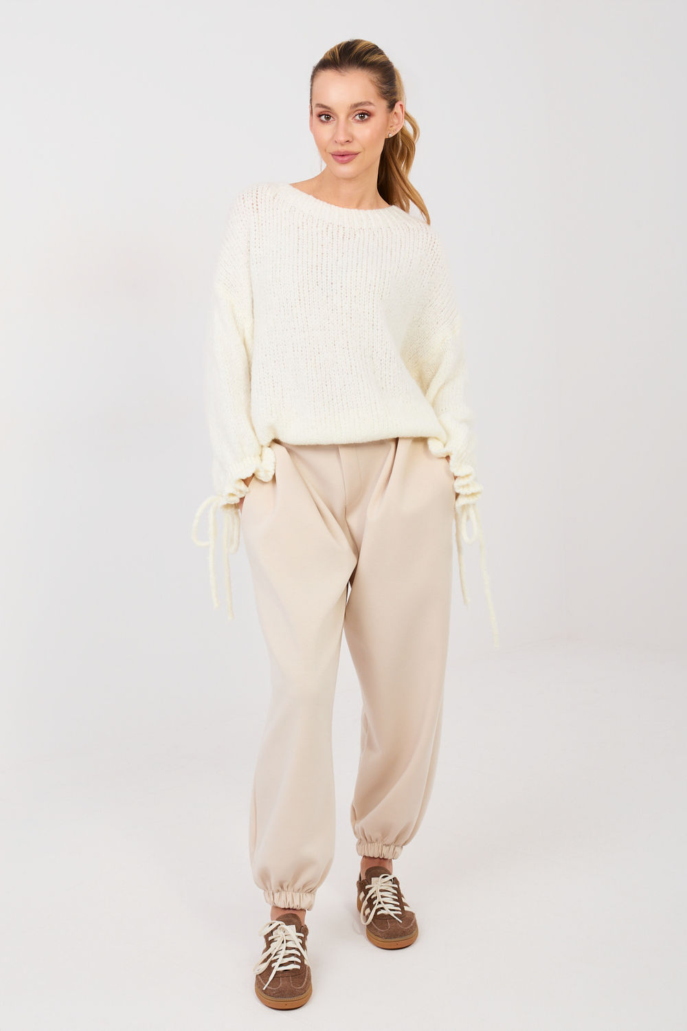Spodnie Dresowe Model IT-SP-9995.16P Light Beige - Italy Moda223752 - Beżowy