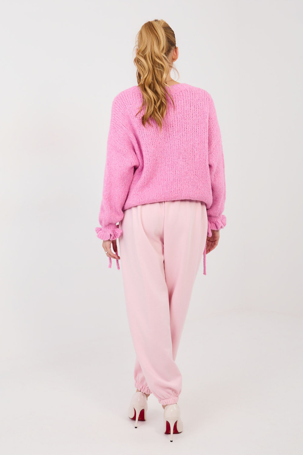 Spodnie Dresowe Model IT-SP-9995.16P Light Pink - Italy Moda223753 - Różowy - obrazek 3