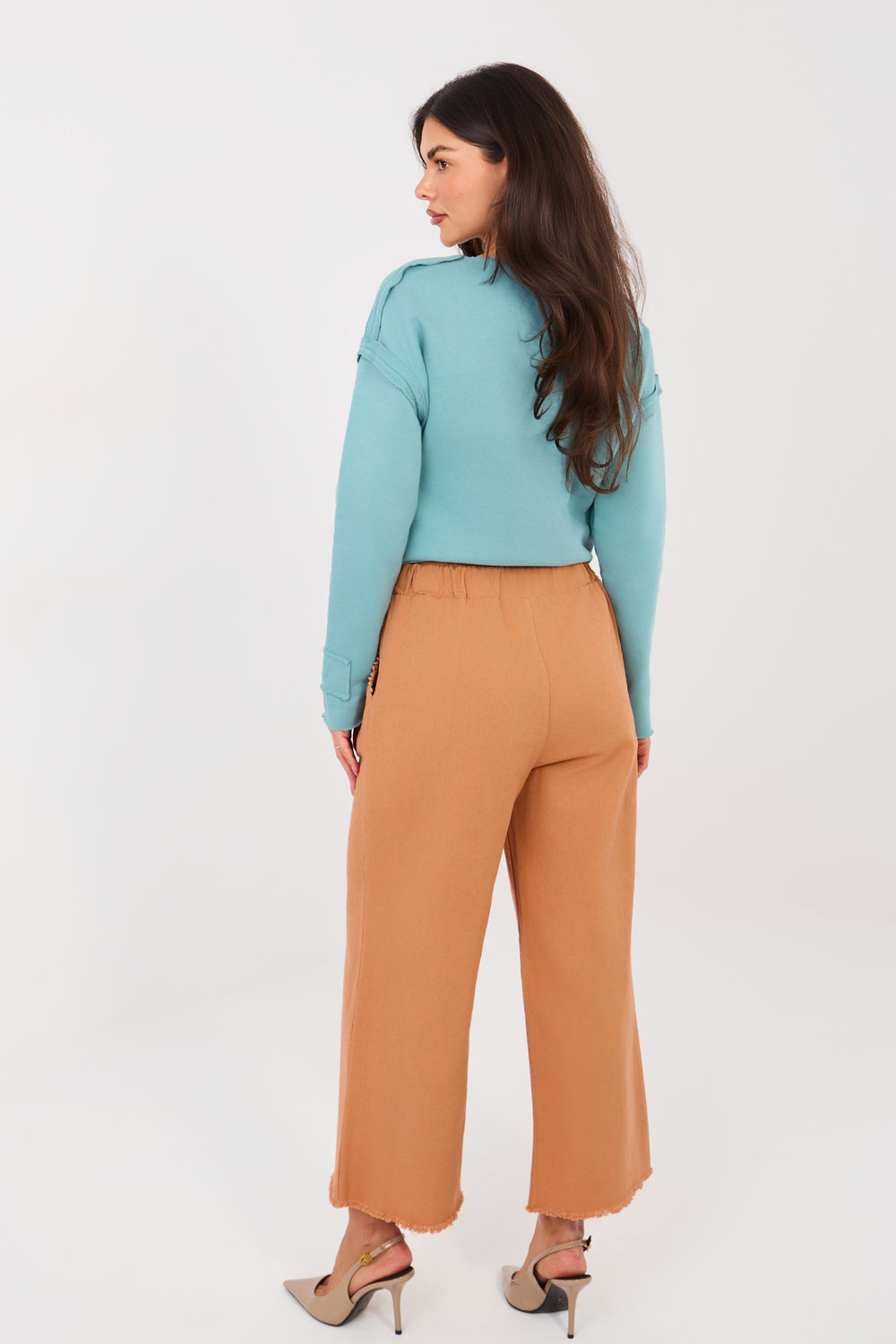 Spodnie Damskie Model IT-SP-FL9997.76 Dark Orange - Italy Moda223771 - Pomarańczowy - obrazek 3