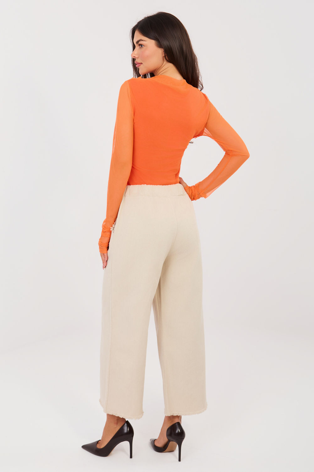 Spodnie Damskie Model IT-SP-FL9997.76 Light Beige - Italy Moda223772 - Beżowy - obrazek 3