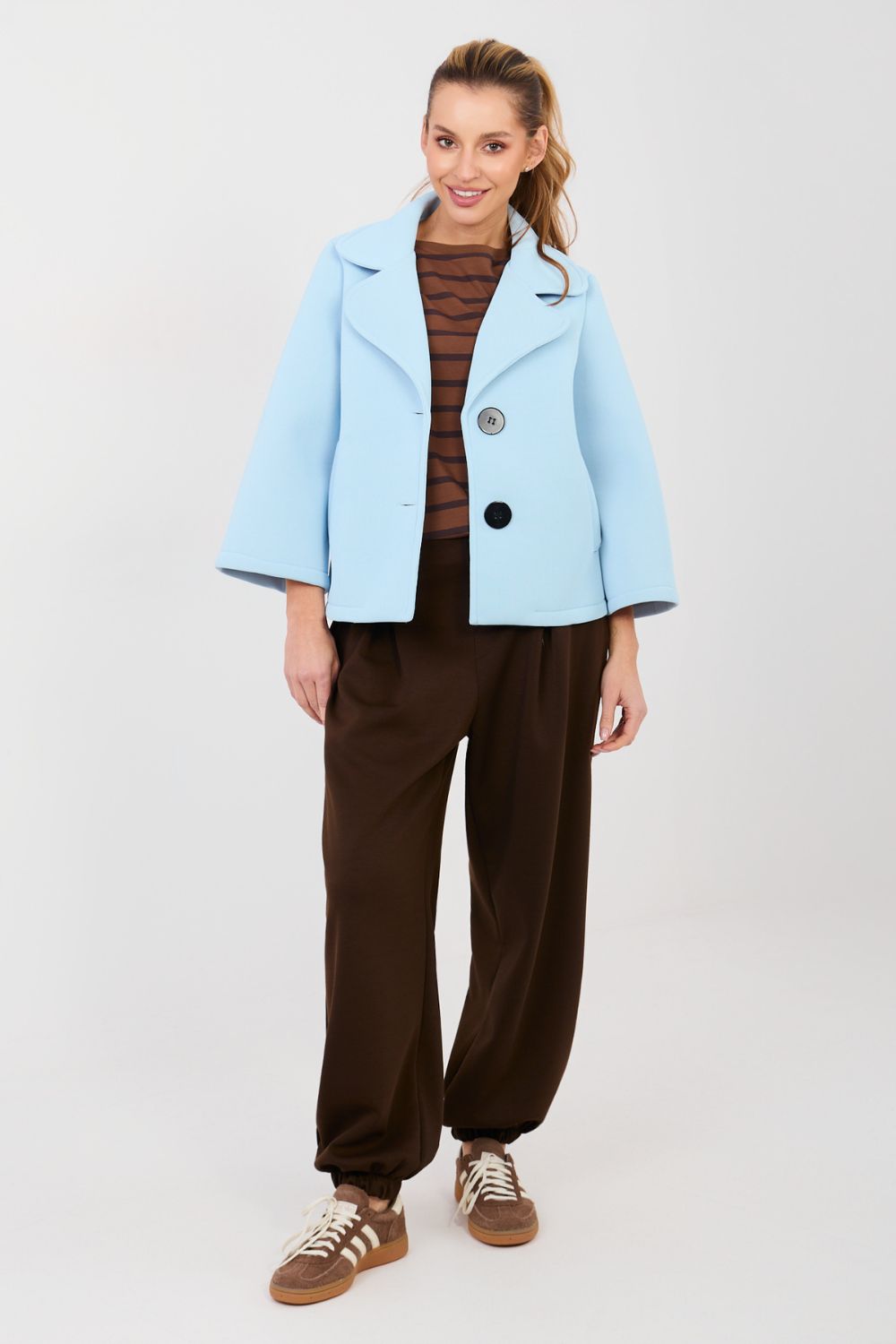 Spodnie Dresowe Model IT-SP-9995.16P Dark Brown - Italy Moda223754 - Brązowy - obrazek 4