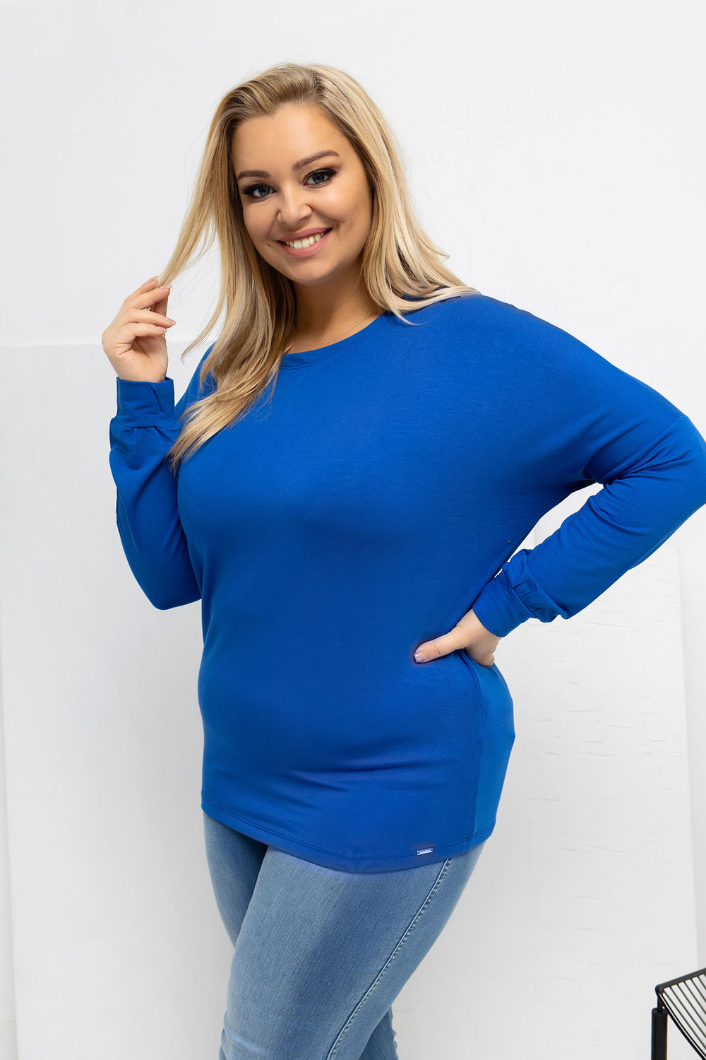 Bluzka Model RV-BZ-A-163.09 Cobalt - Relevance223926 - Niebieski