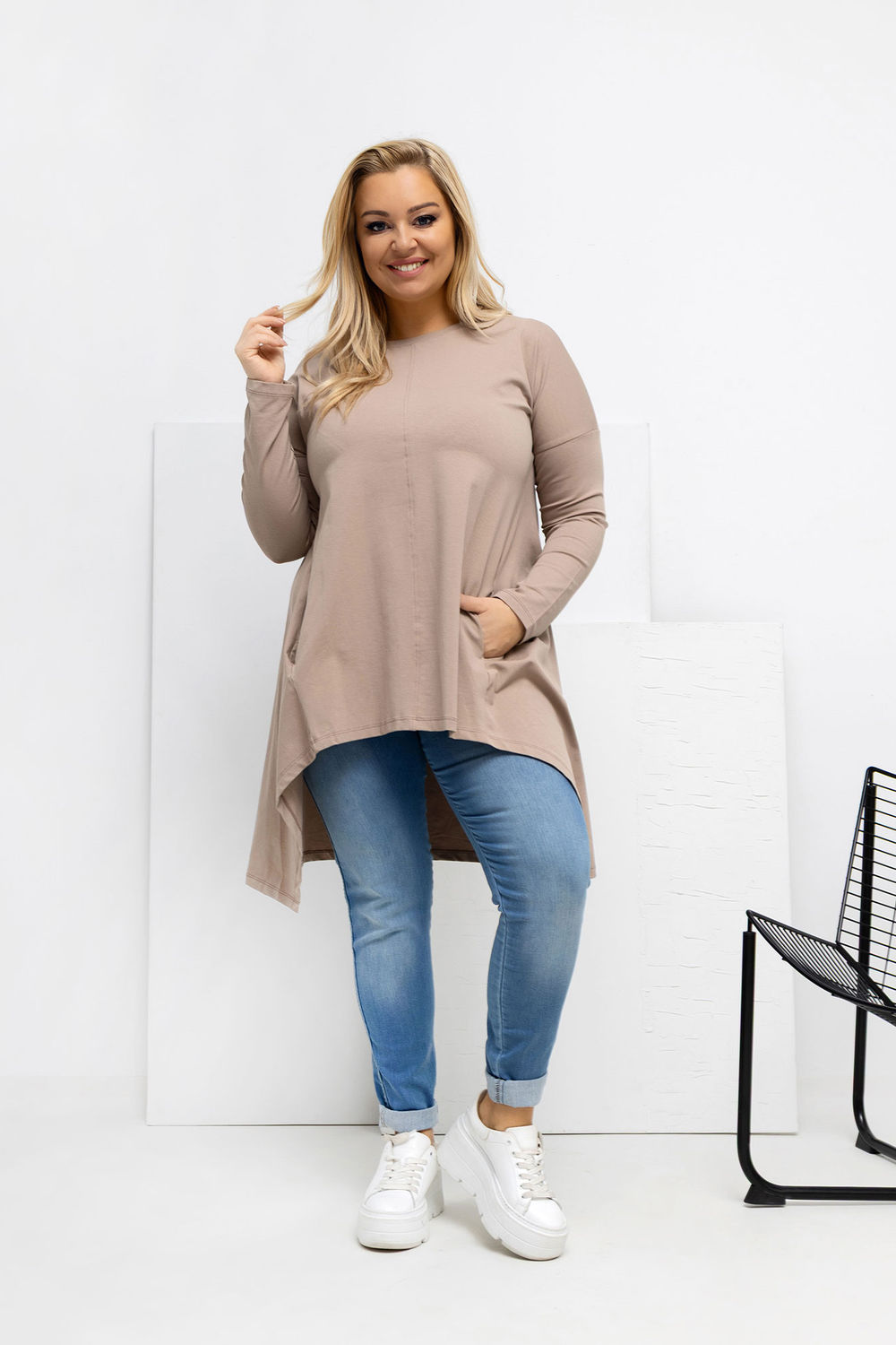 Bluzka Model RV-BZ-7054-1.06 Dark Beige - Relevance223927 - Beżowy - obrazek 2