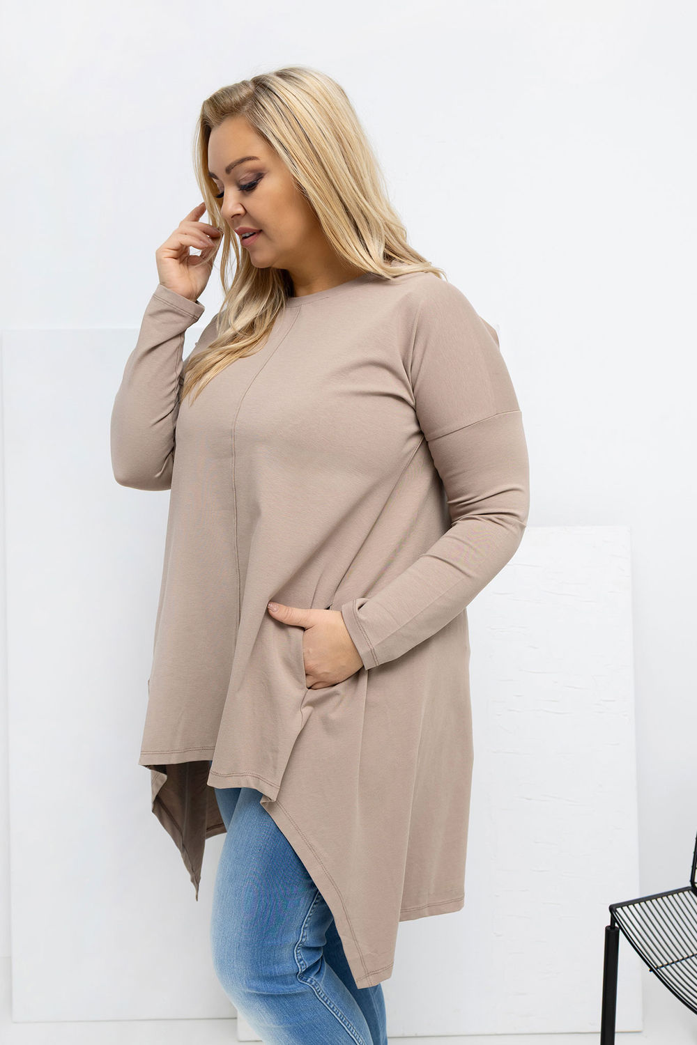 Bluzka Model RV-BZ-7054-1.06 Dark Beige - Relevance223927 - Beżowy - obrazek 4