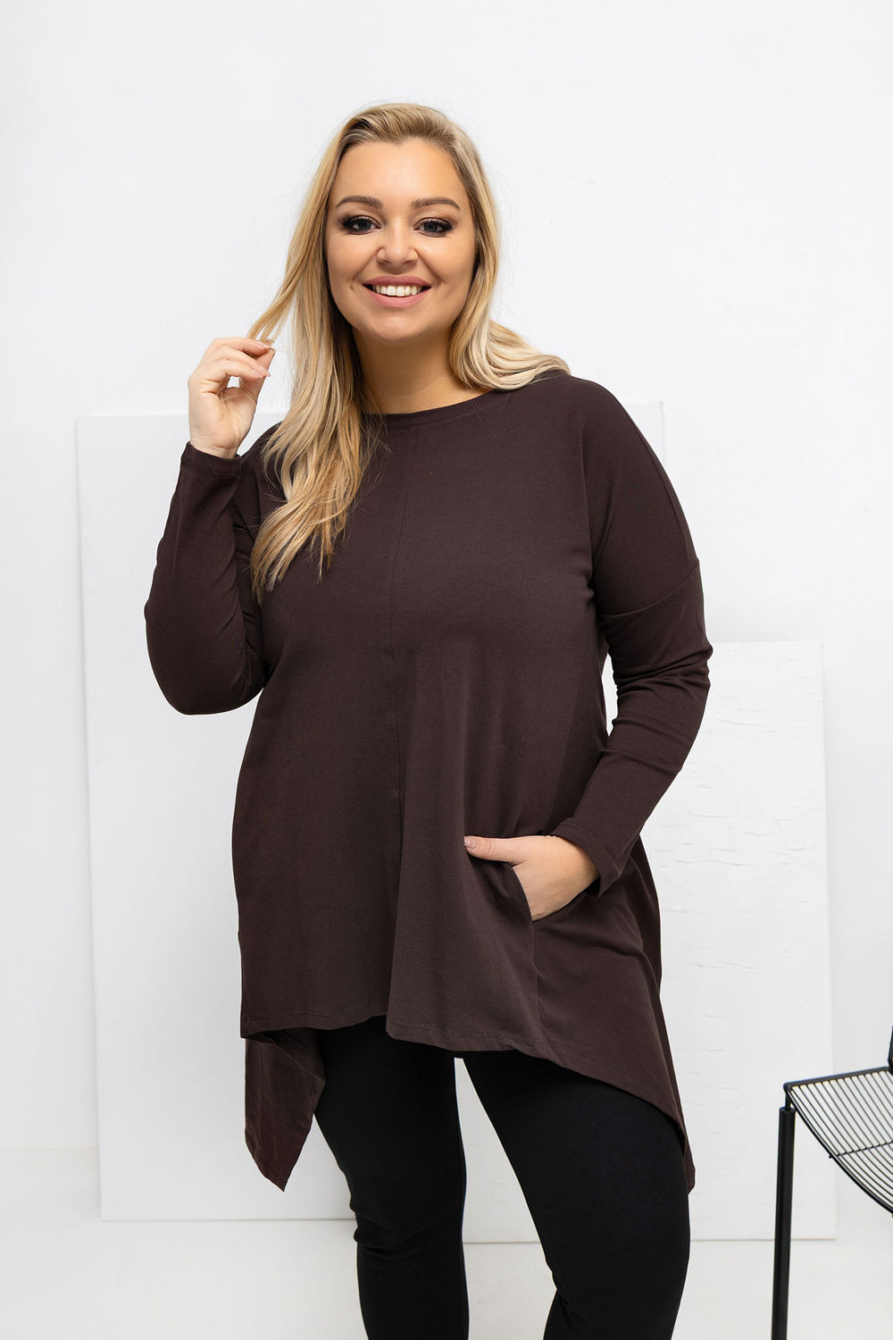 Bluzka Model RV-BZ-7054-1.06 Dark Brown - Relevance223929 - Brązowy