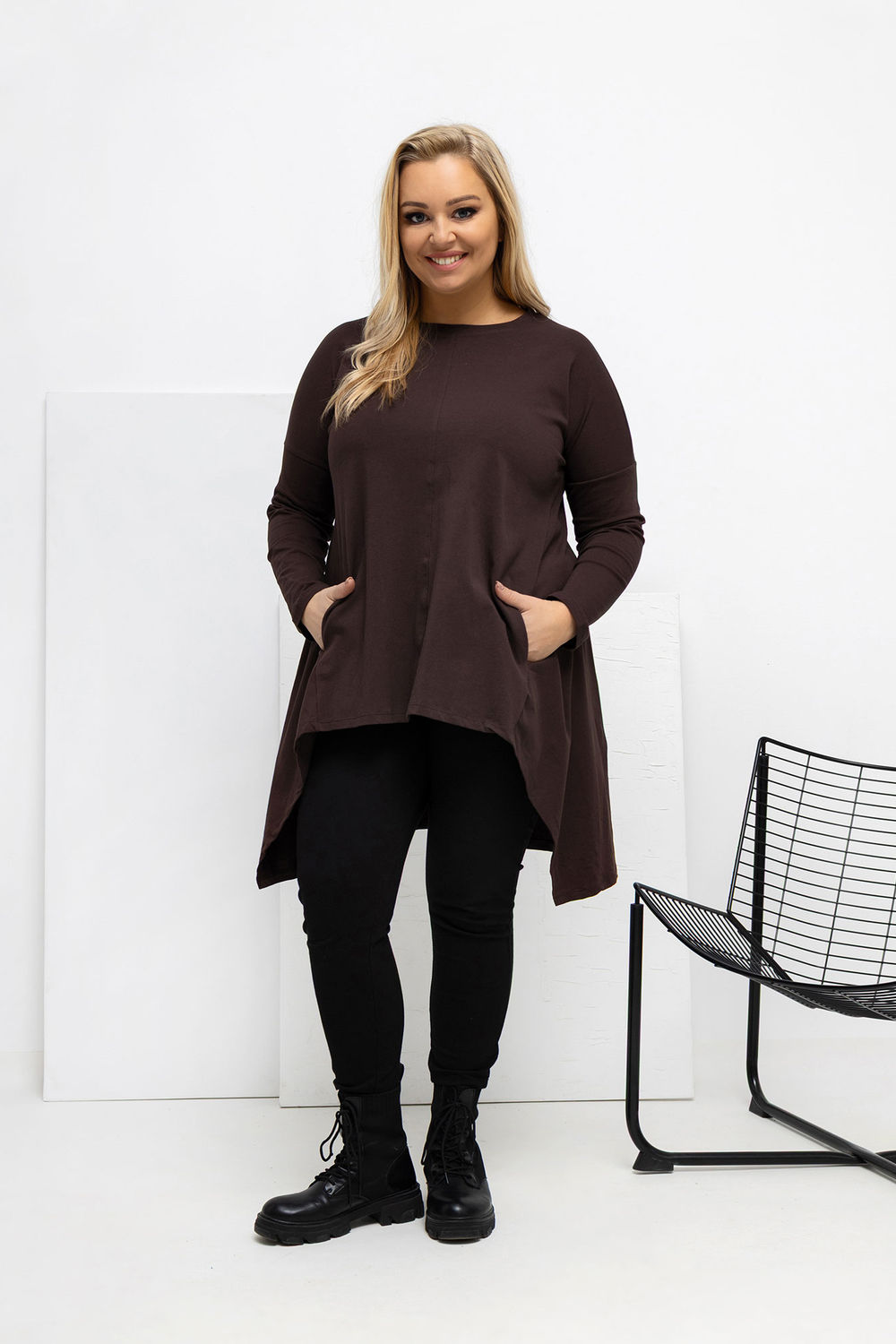 Bluzka Model RV-BZ-7054-1.06 Dark Brown - Relevance223929 - Brązowy - obrazek 2