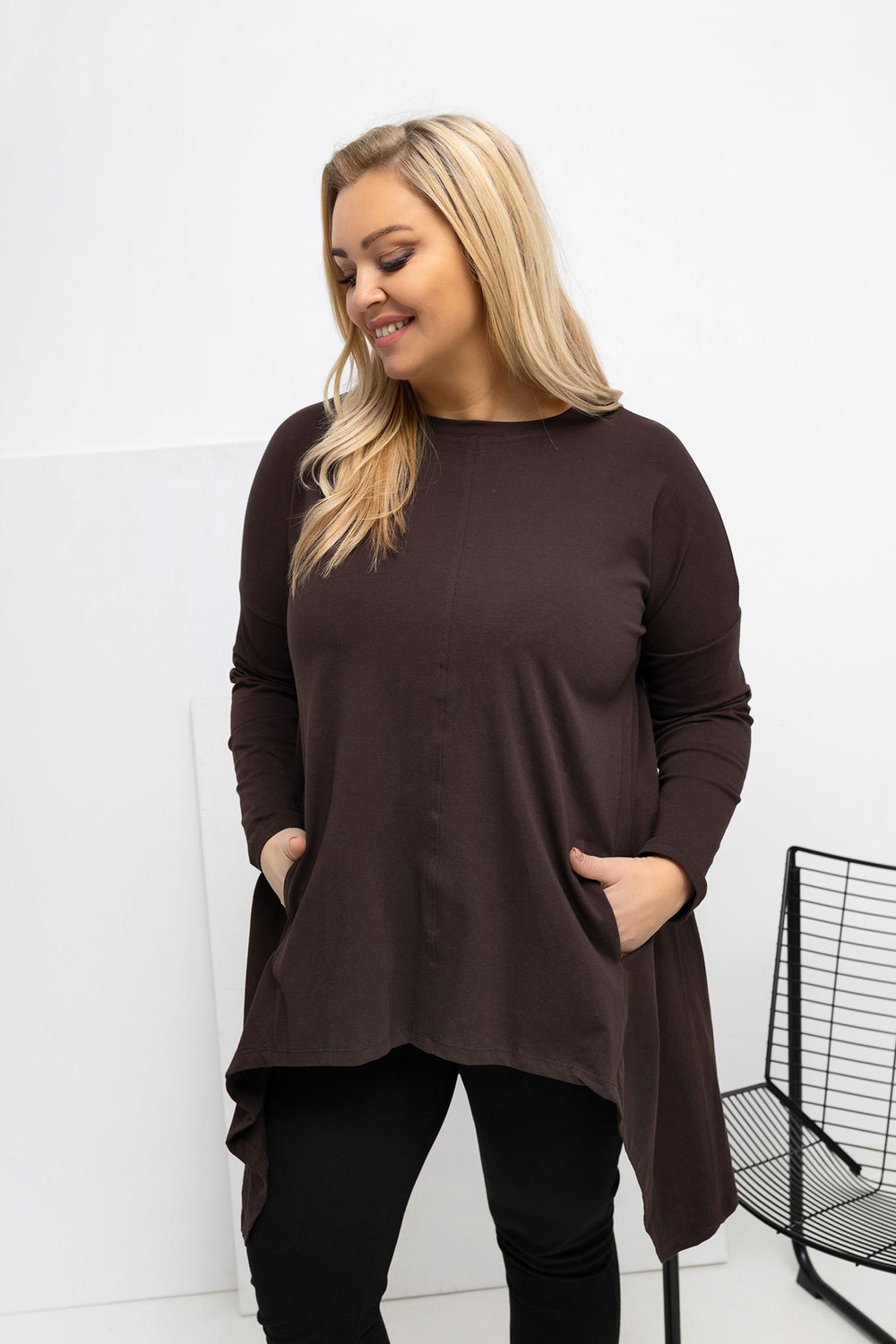 Bluzka Model RV-BZ-7054-1.06 Dark Brown - Relevance223929 - Brązowy - obrazek 4