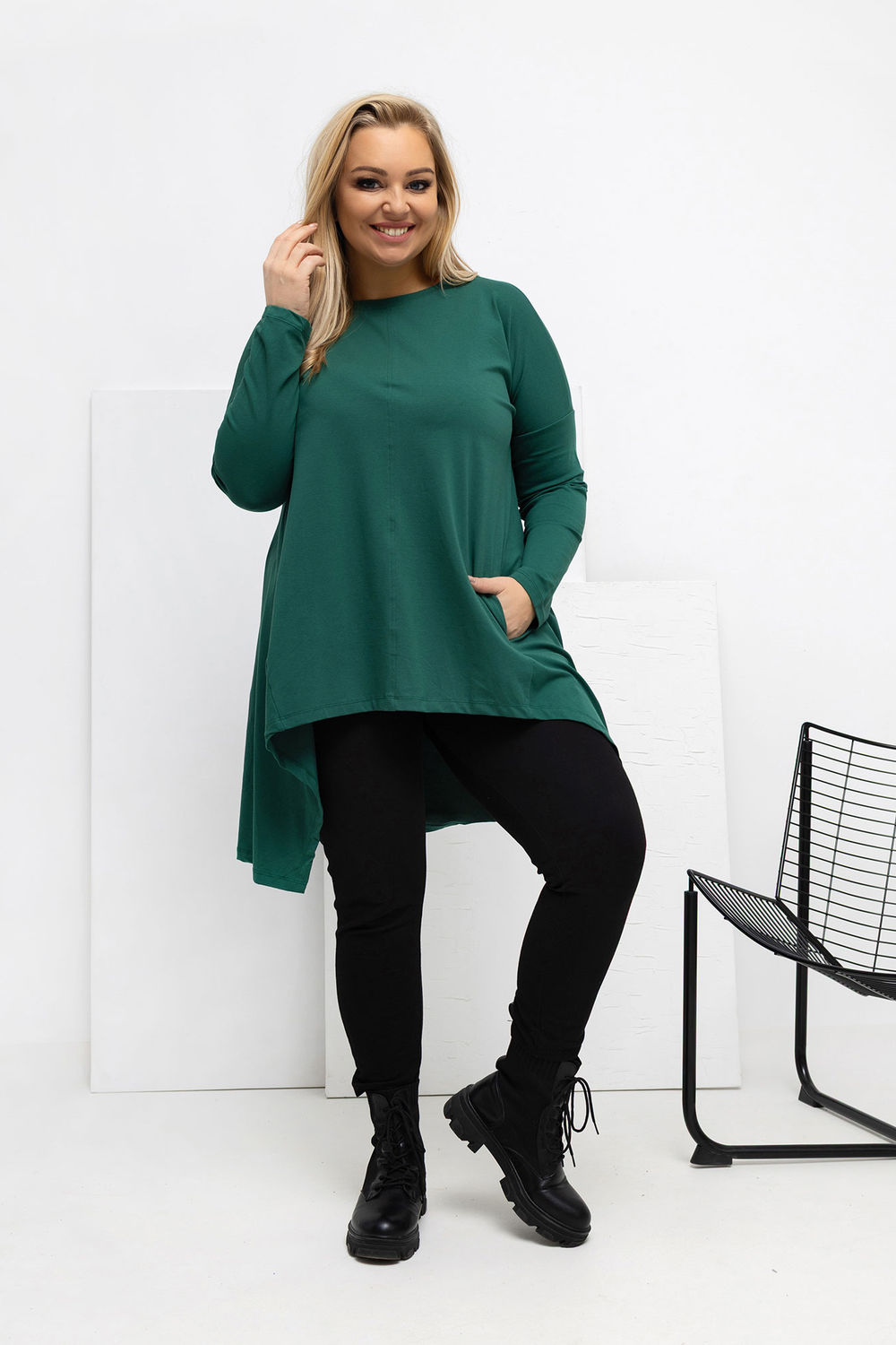 Bluzka Model RV-BZ-7054-1.06 Dark Green - Relevance223930 - Zielony