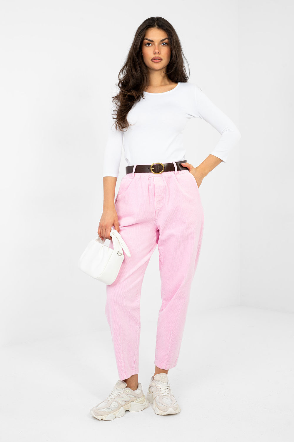 Spodnie Damskie Model IT-SP-FL9767-1.02 Light Pink - Italy Moda224055 - Różowy