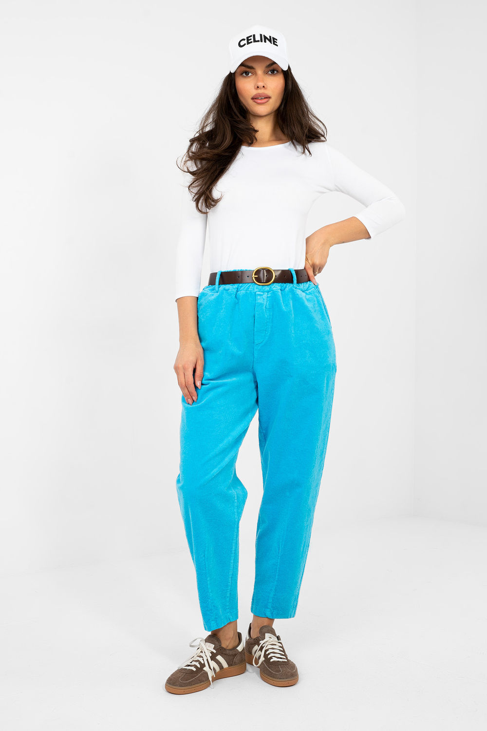 Spodnie Damskie Model IT-SP-FL9767-1.02 Blue - Italy Moda224057 - Niebieski - obrazek 4