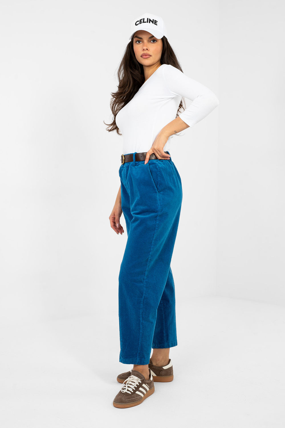 Spodnie Damskie Model IT-SP-FL9767-1.04 Dark Blue - Italy Moda224058 - Niebieski - obrazek 2