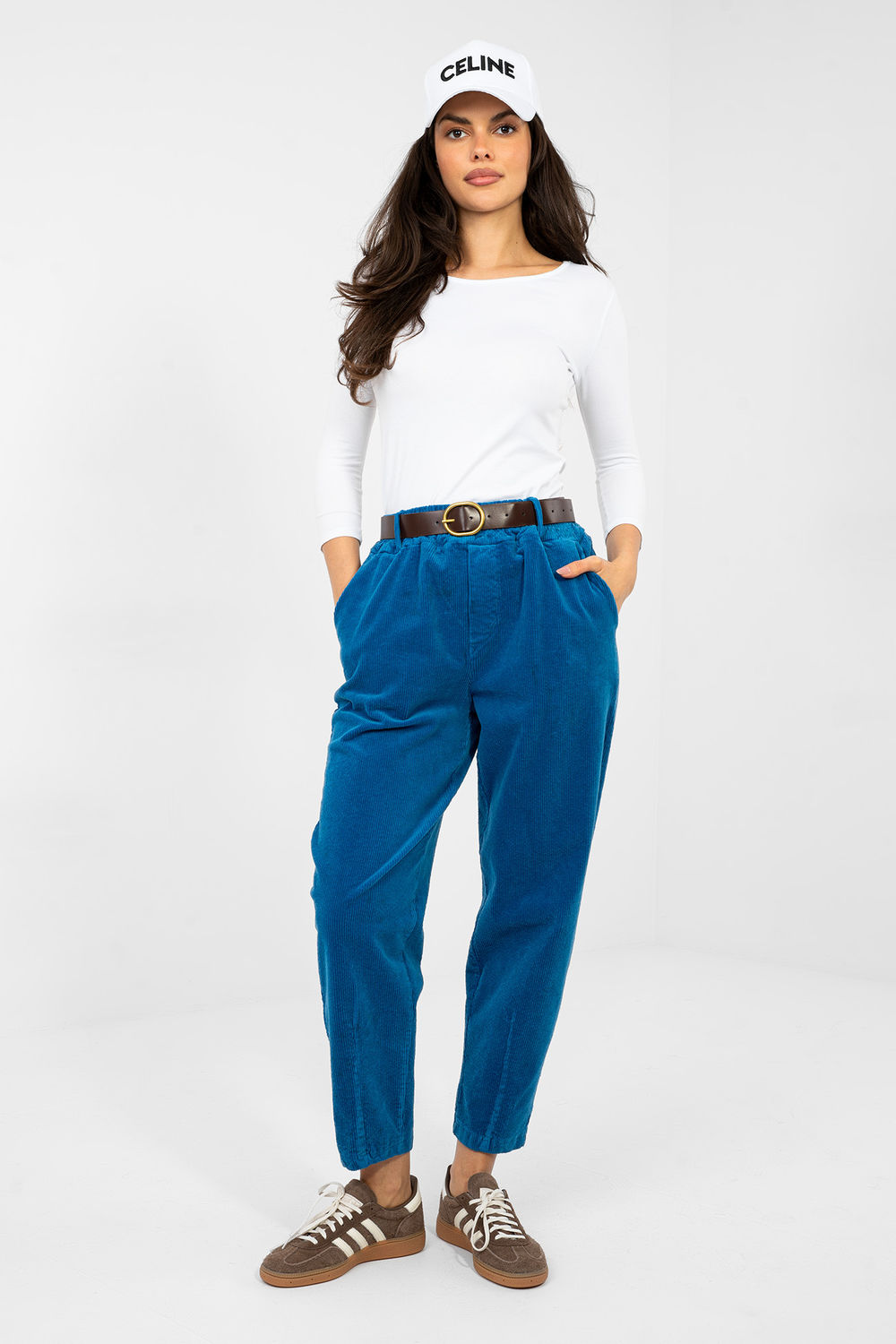 Spodnie Damskie Model IT-SP-FL9767-1.04 Dark Blue - Italy Moda224058 - Niebieski - obrazek 4