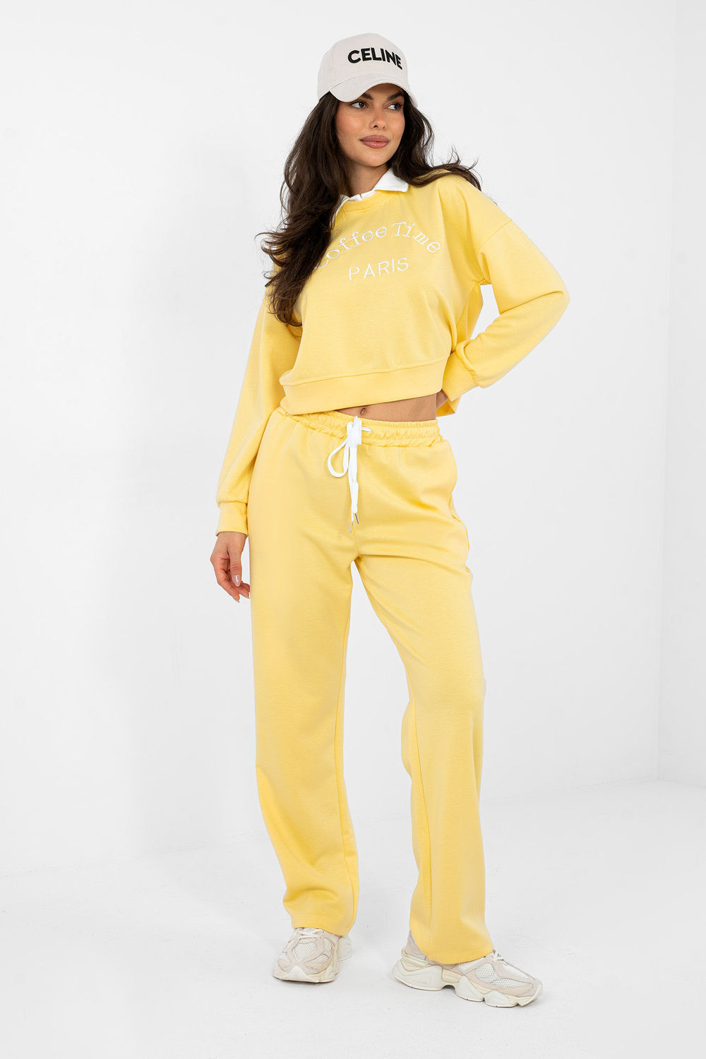 Spodnie Komplet Model IT-KMPL-22212.85 Yellow - Italy Moda224065 - Żółty