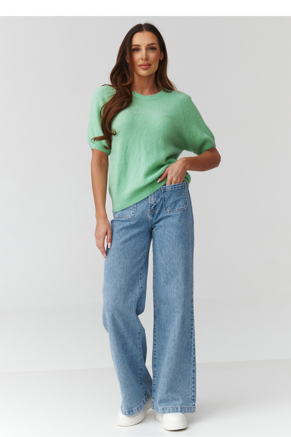 Sweter Damski Model C45 Green - Makadamia224078 - Zielony - obrazek 2