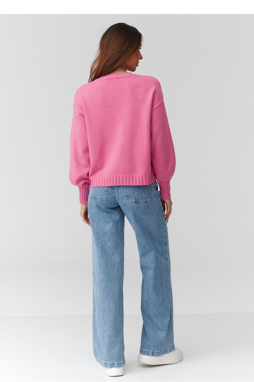 Sweter Damski Model C43 Baby Pink - Makadamia224109 - Różowy - obrazek 3