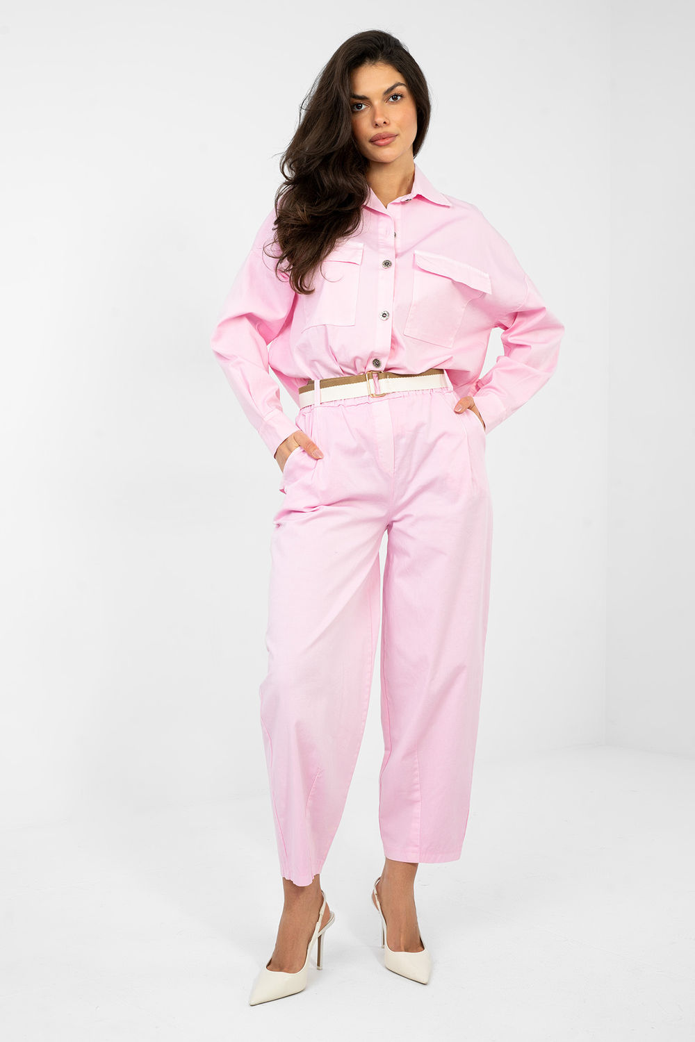 Spodnie Damski Model IT-SP-FL10125.78 Light Pink - Italy Moda224185 - Różowy