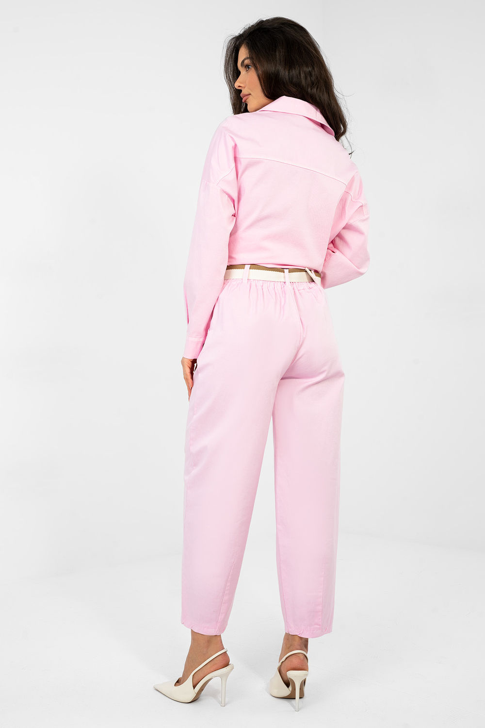 Spodnie Damski Model IT-SP-FL10125.78 Light Pink - Italy Moda224185 - Różowy - obrazek 3