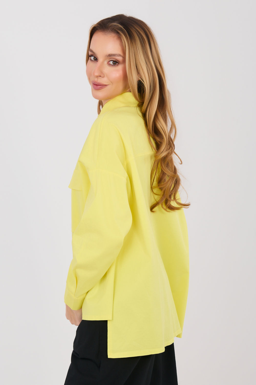 Koszula Damska Model IT-KS-FL9968.28 Yellow - Italy Moda224197 - Żółty - obrazek 2
