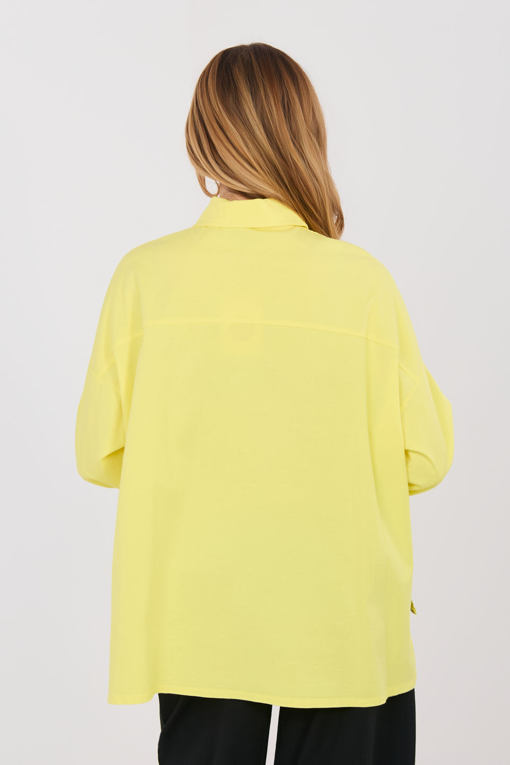 Koszula Damska Model IT-KS-FL9968.28 Yellow - Italy Moda224197 - Żółty - obrazek 3