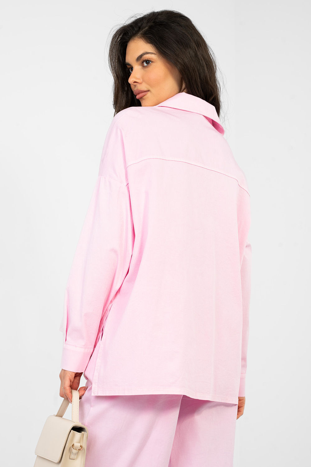 Koszula Damska Model IT-KS-FL9968.48 Light Pink - Italy Moda224198 - Różowy - obrazek 3