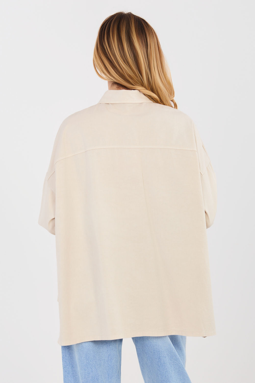 Koszula Damska Model IT-KS-FL9968.48 Beige - Italy Moda224202 - Beżowy - obrazek 3