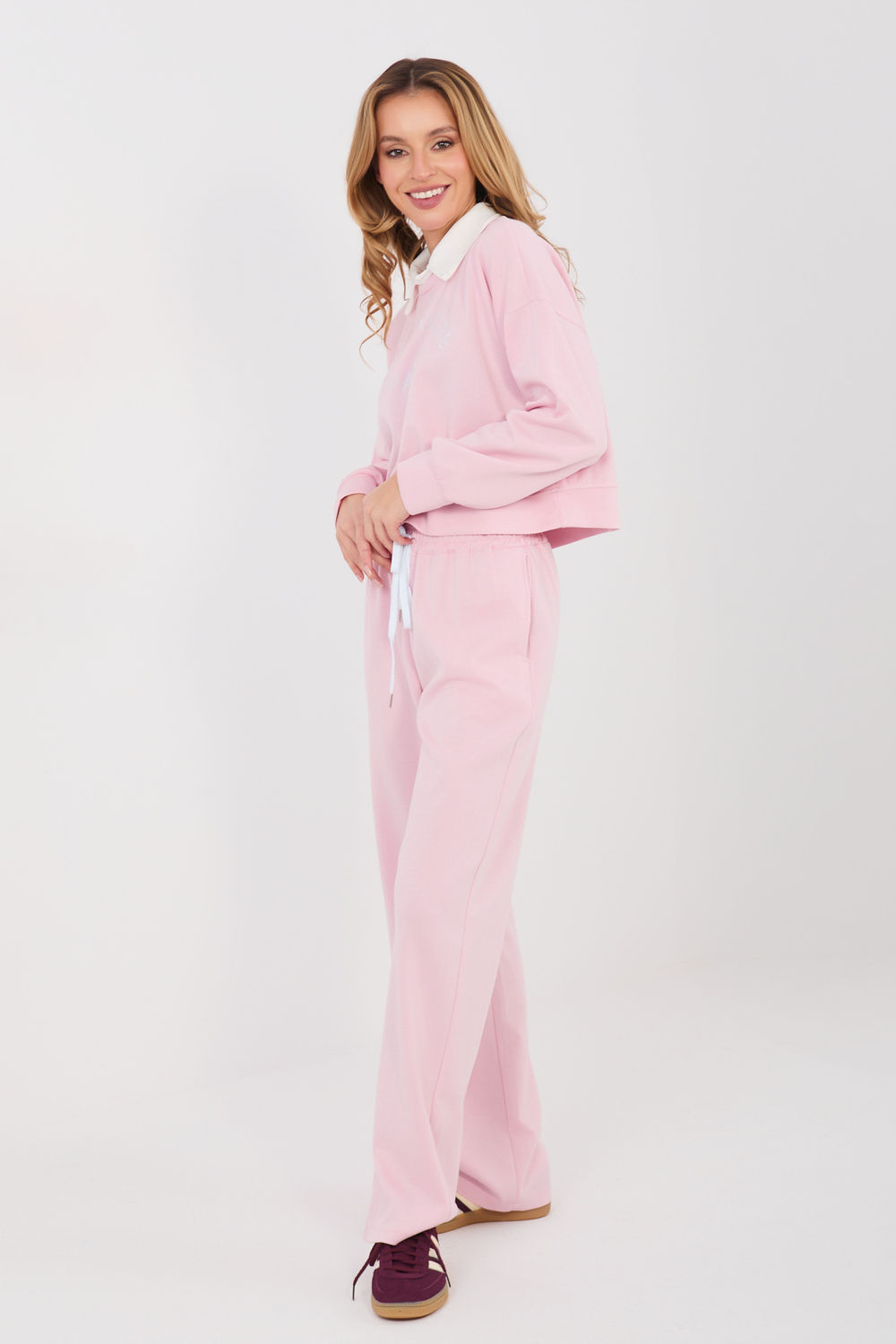 Spodnie Komplet Model IT-KMPL-22212.36 Light Pink - Italy Moda224206 - Różowy