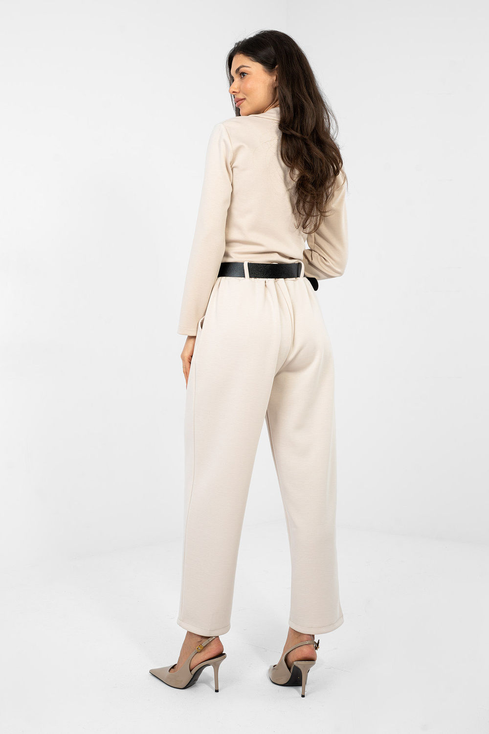 Spodnie Dresowe Model IT-SP-10006.76 Light Beige - Italy Moda224216 - Beżowy - obrazek 3