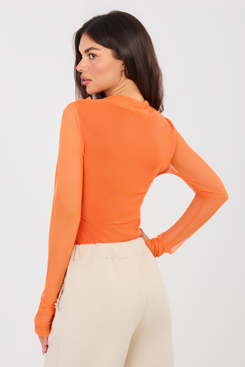 Bluzka Model IT-BZ-21830.04 Orange - Italy Moda224322 - Pomarańczowy - obrazek 3