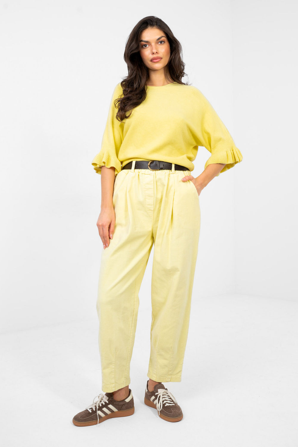 Sweter Damski Model IT-SW-99244.98 Light Yellow - Italy Moda224343 - Żółty