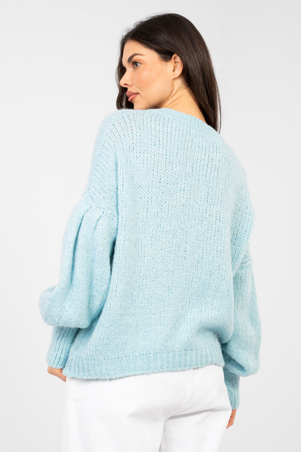 Sweter Damski Model MI-SW-0302.18 Light Blue - Italy Moda224364 - Niebieski - obrazek 3