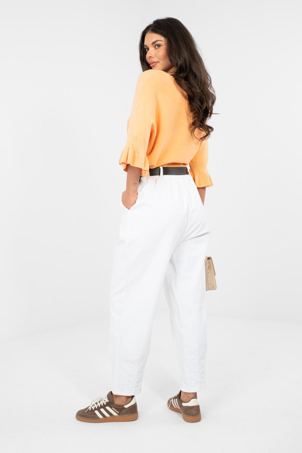 Spodnie Damskie Model MI-SP-2690.00 White - Italy Moda224384 - Biały - obrazek 3