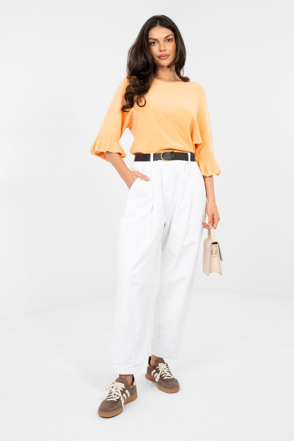 Spodnie Damskie Model MI-SP-2690.00 White - Italy Moda224384 - Biały - obrazek 4