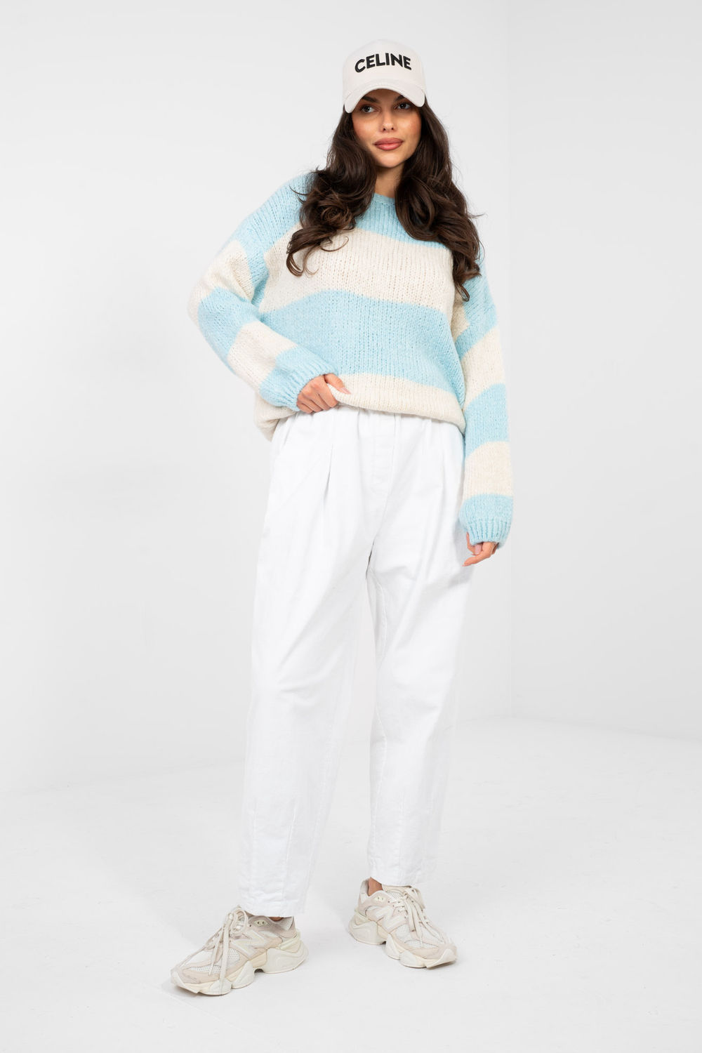 Sweter Damski Model MI-SW-0203.71 Light Blue - Italy Moda224391 - Niebieski - obrazek 2