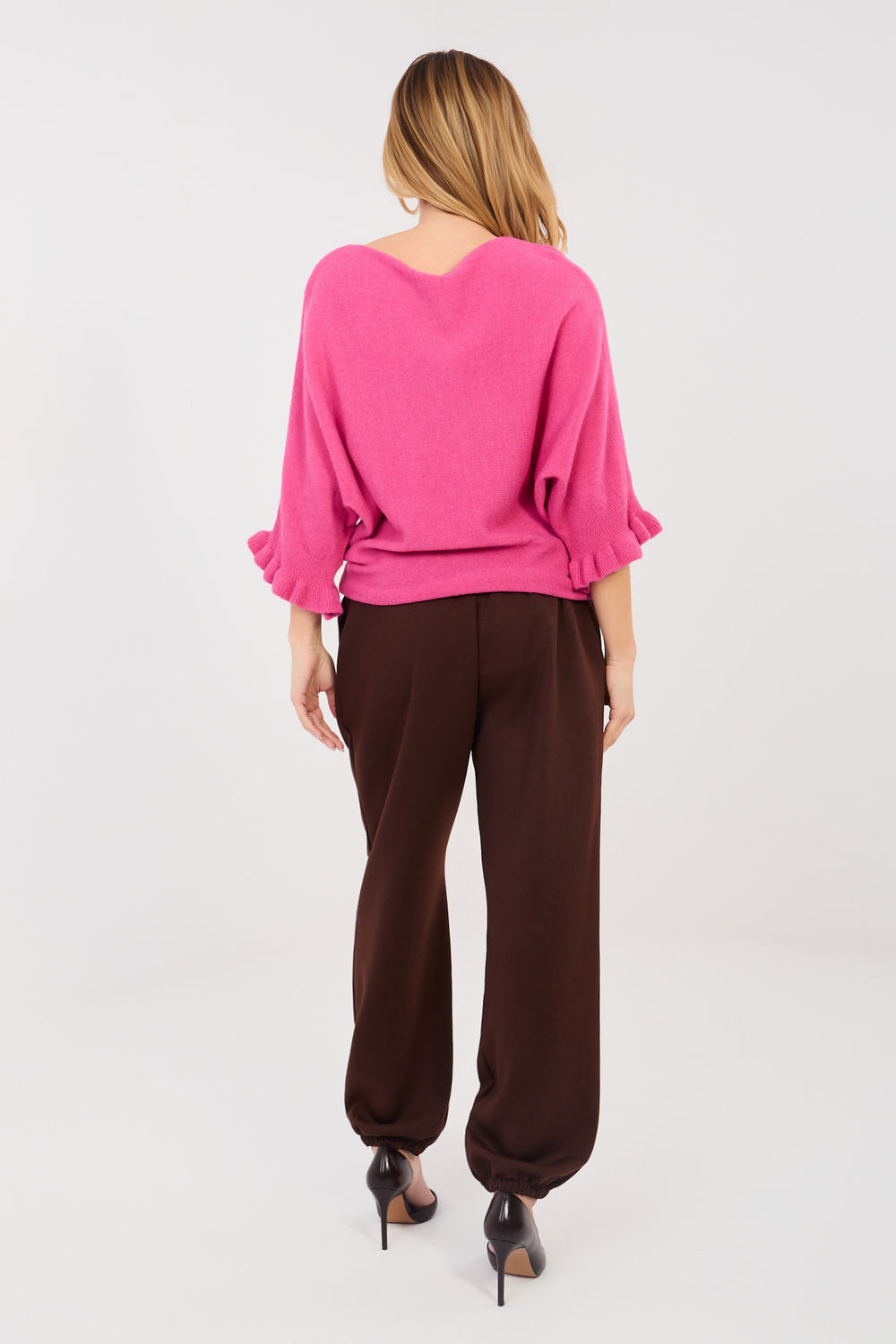 Spodnie Dresowe Model IT-SP-22197.61 Dark Brown - Italy Moda224393 - Brązowy - obrazek 2