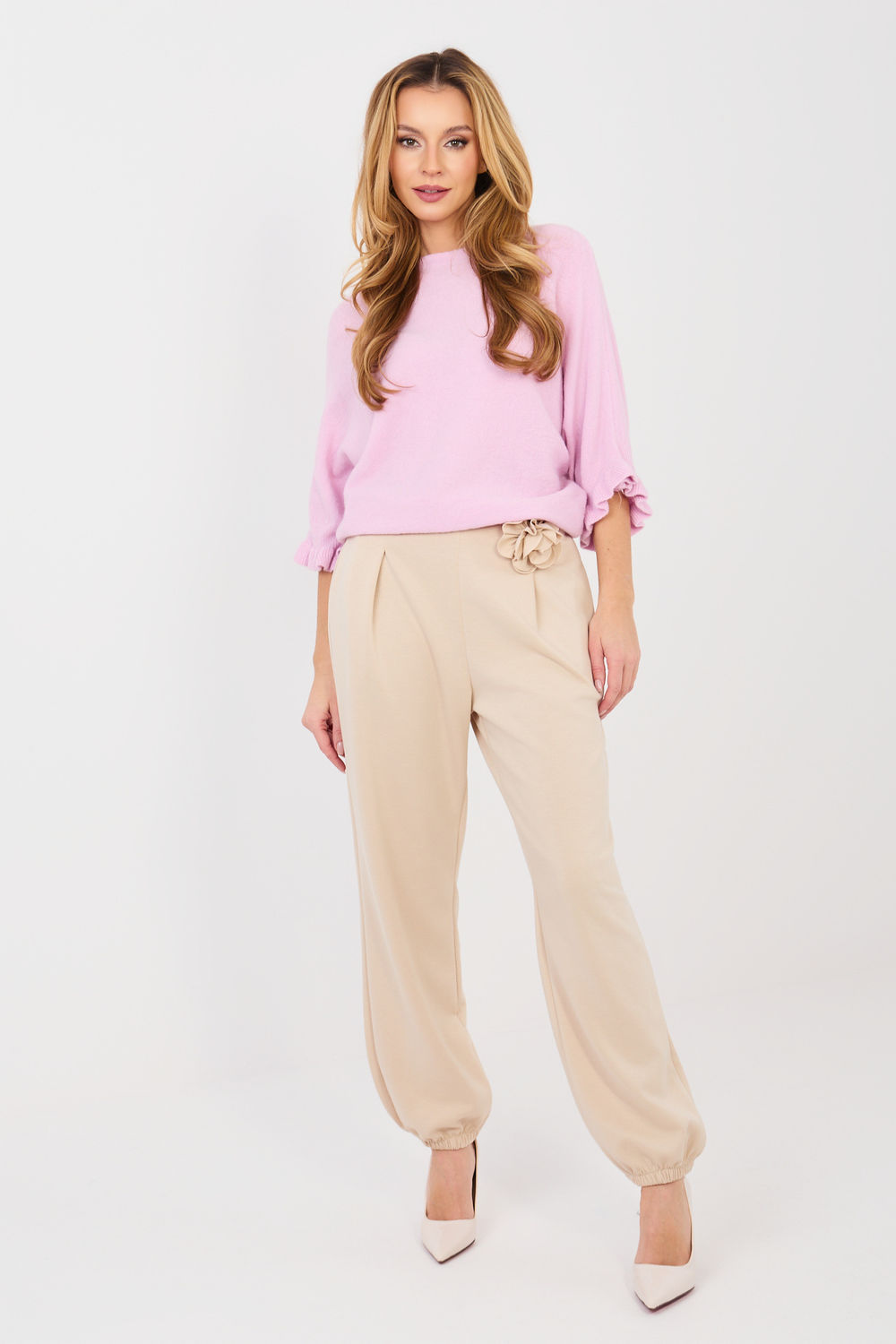 Spodnie Dresowe Model IT-SP-22197.64 Beige - Italy Moda224395 - Beżowy