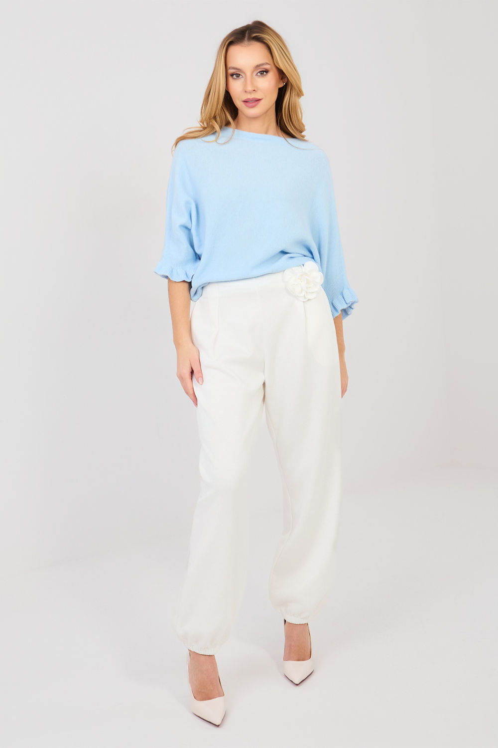 Spodnie Dresowe Model IT-SP-22197.61 Ecru - Italy Moda224396 - Beżowy
