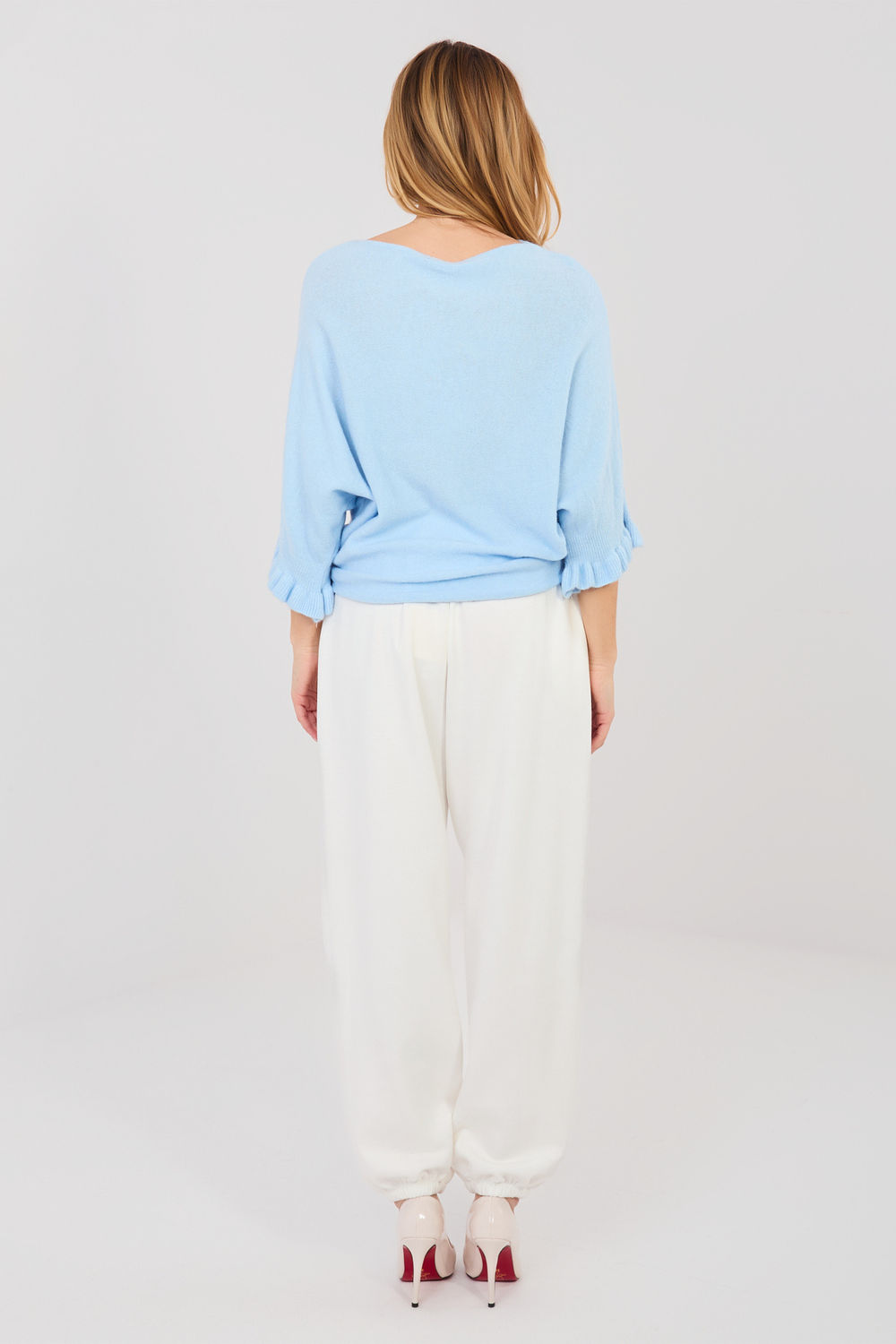 Spodnie Dresowe Model IT-SP-22197.61 Ecru - Italy Moda224396 - Beżowy - obrazek 3