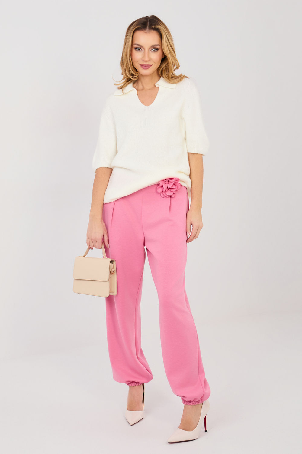 Spodnie Dresowe Model IT-SP-22197.64 Pink - Italy Moda224398 - Różowy